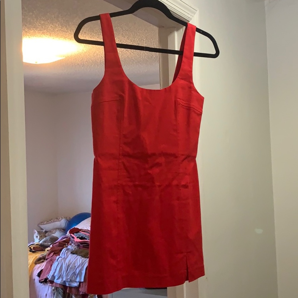 Red tank dress